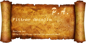 Pittner Aniella névjegykártya